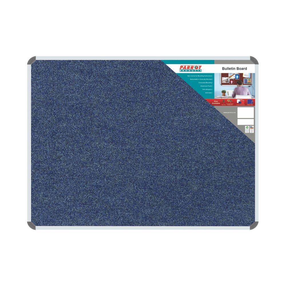 Bulletin Board Ribbed Aluminium Frame (1200x900mm - Denim)