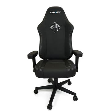 GameTech Genuine Leather Shadow Knight Gaming Chair - Black