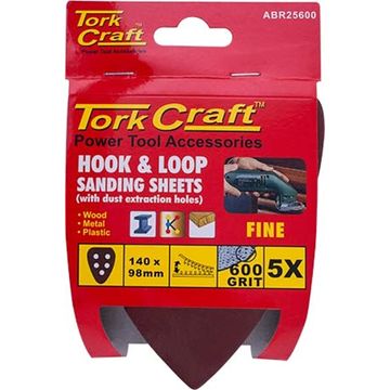 Sanding Triangle 600 Grit 140 X 140 X 98Mm 5/Pack W/H Hook And Loop
