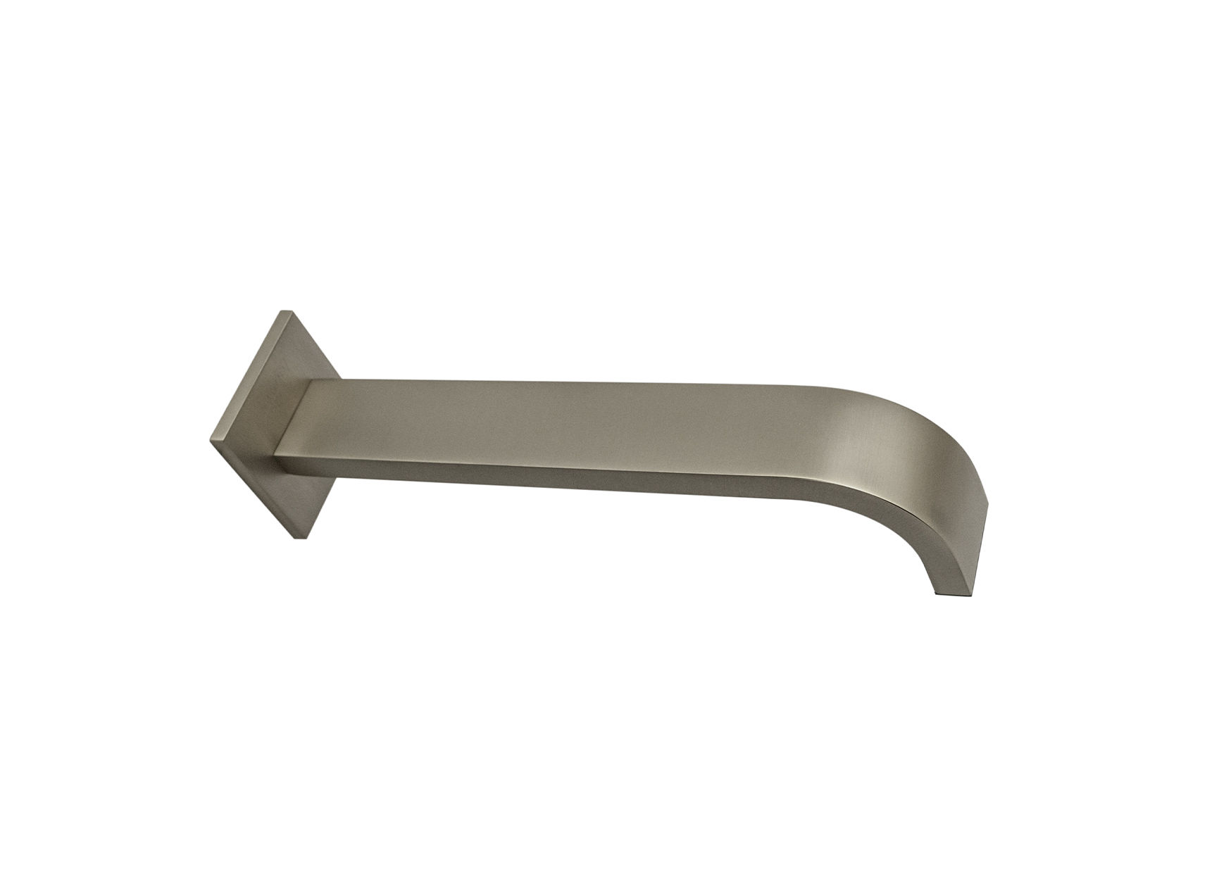 Devario Wall Spout Curved 30*15*185mm Brass - Gun Metal Grey