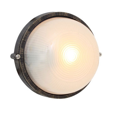 Eurolux - Round - Small - Plain - Bulk Head - 180mm - BlackGold - 2 Pack