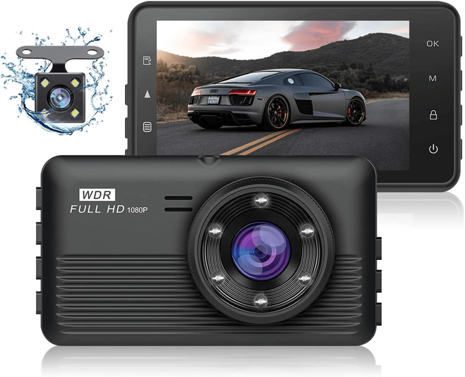 3 Inch Full HD 1080P Dual Lens Car Dash Cam
