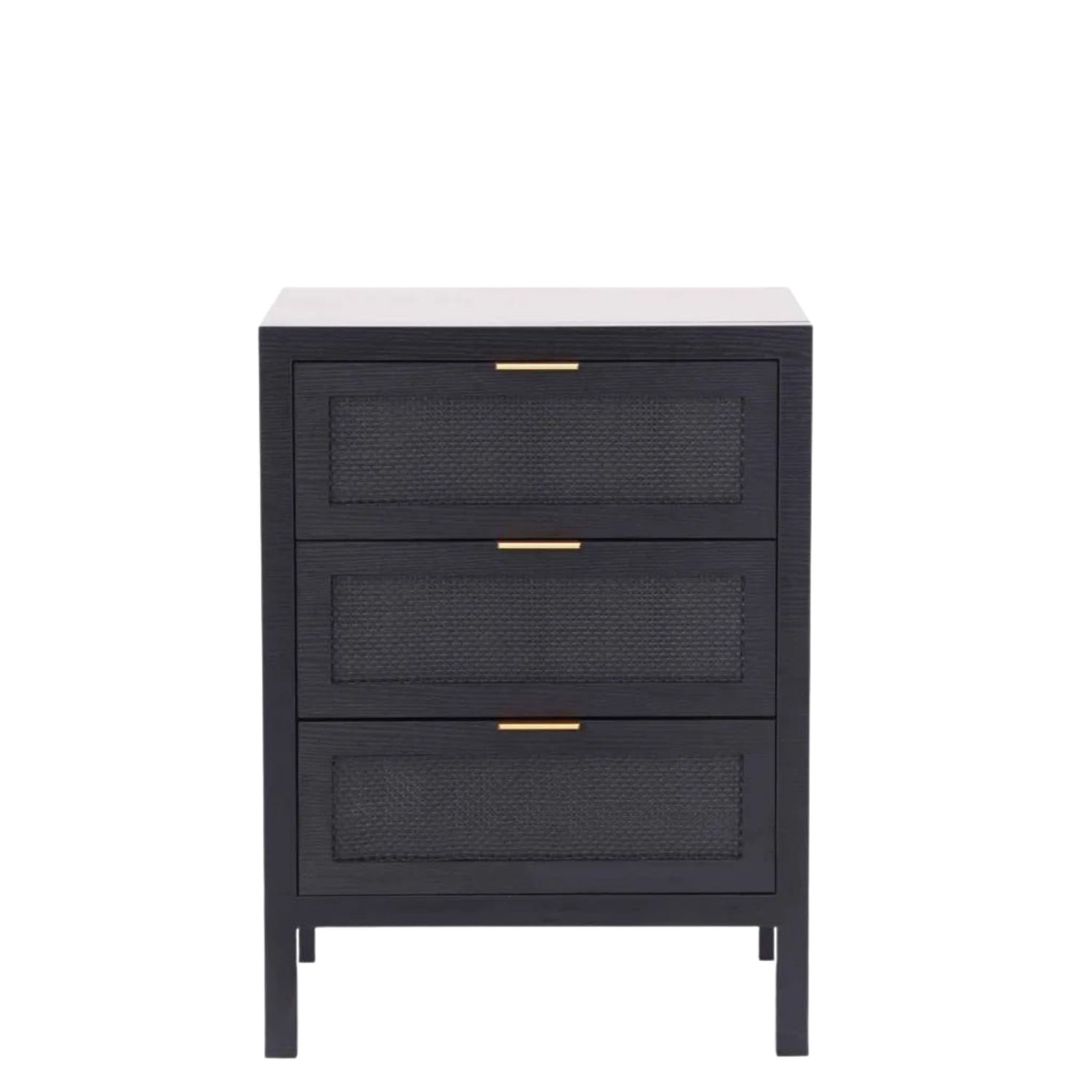 3 Drawer Rattan Style Pedestal Cabinet