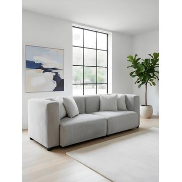 Corduroy 3 seater Couch - Light grey