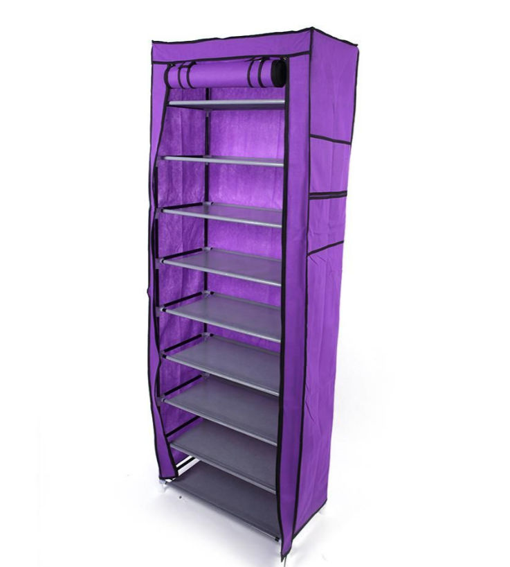 9-Tier Covered Shoe Rack