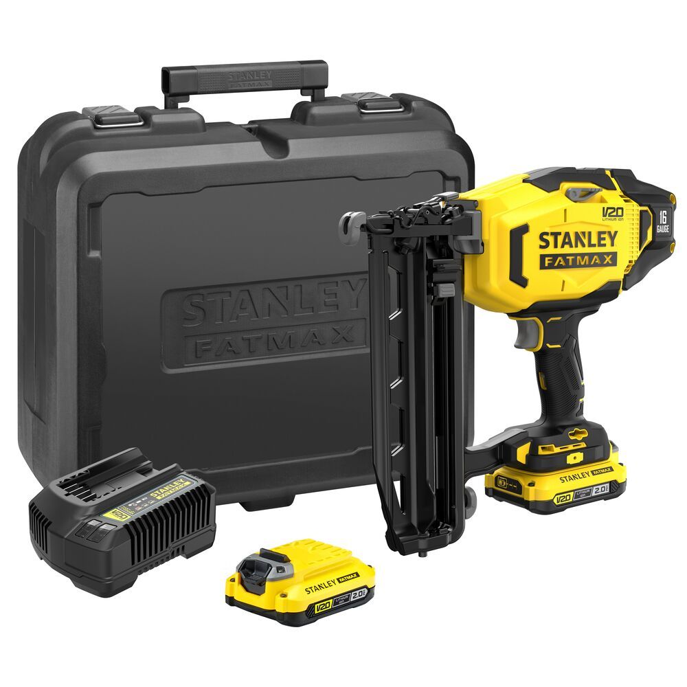 STANLEY FATMAX V20 18V 16 Gauge Finishing Nailer + 2 Batteries + Kitbox | SFMCN616D2K-QW