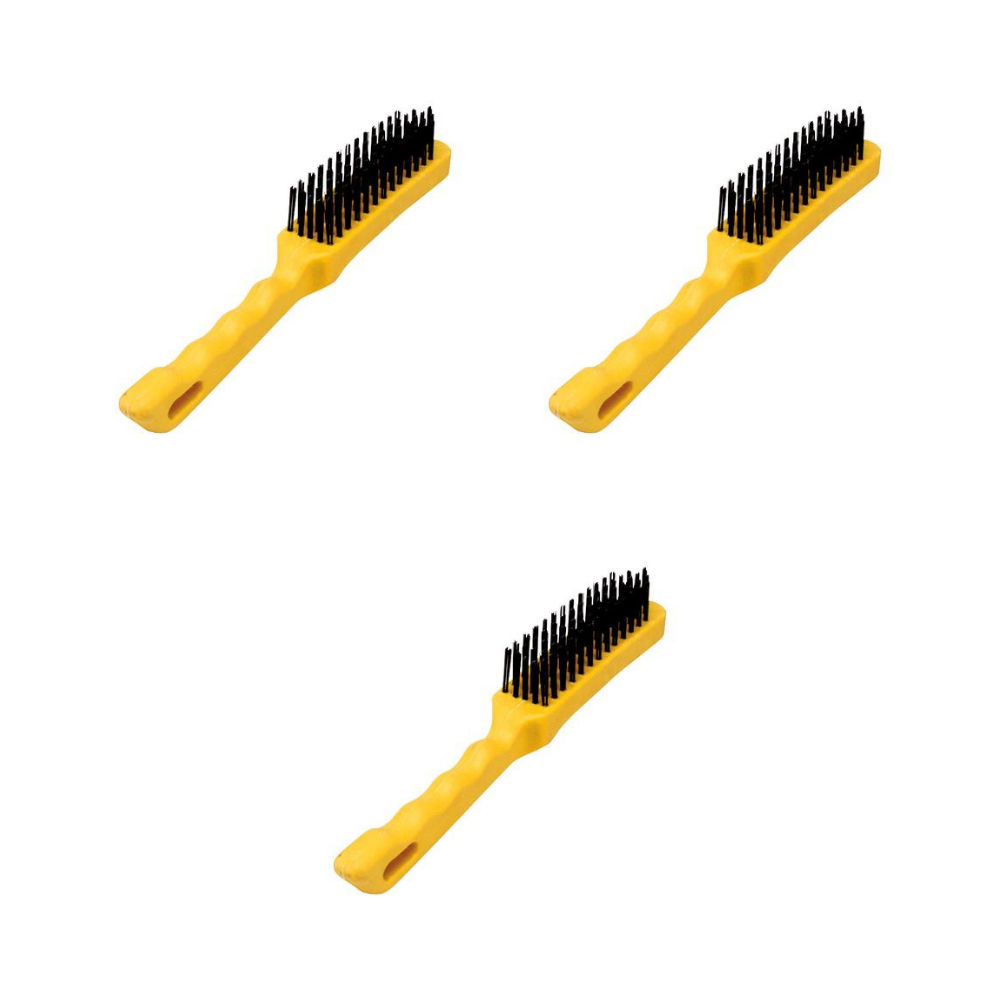 Brush wire braze+weld 5-row pl-handle 3 Brushes