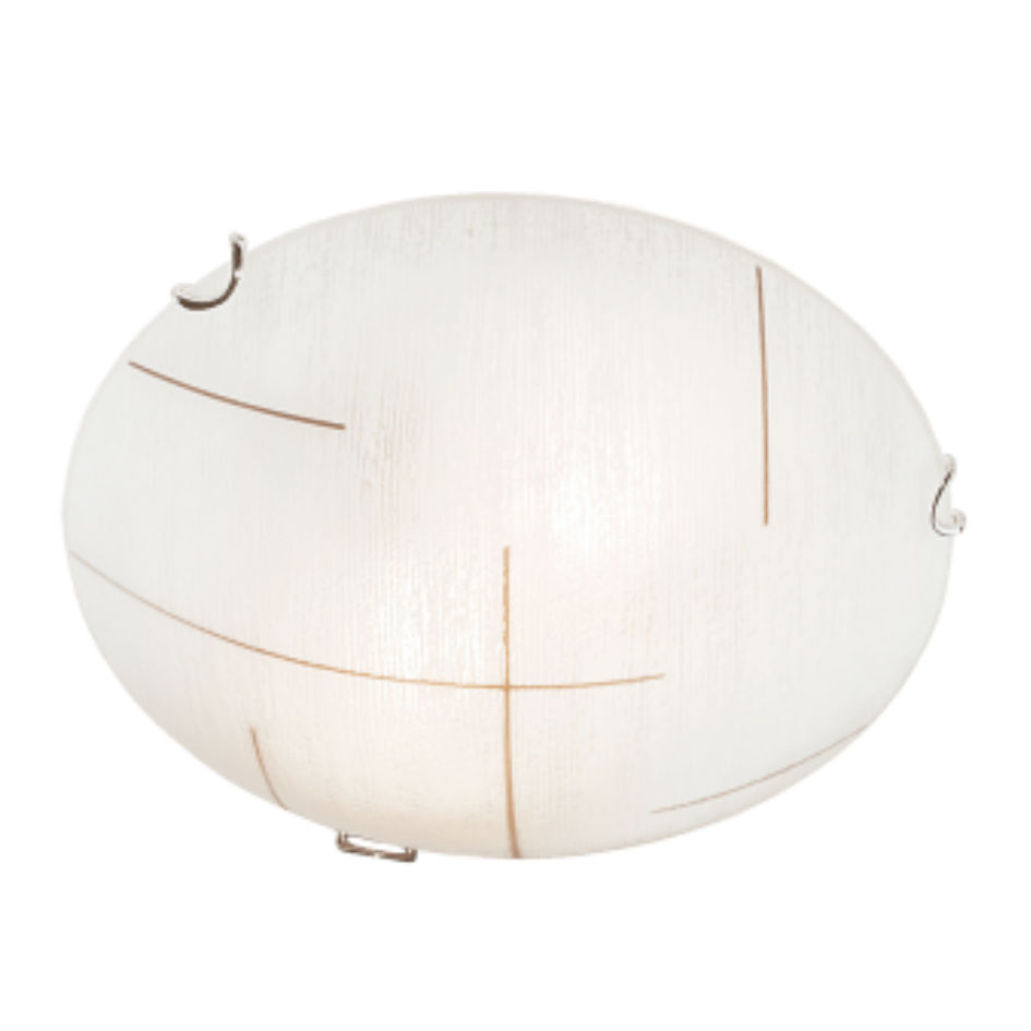 Frosted Patterned Glass with Polished Chrome Clips