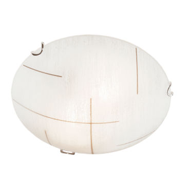 Frosted Patterned Glass with Polished Chrome Clips