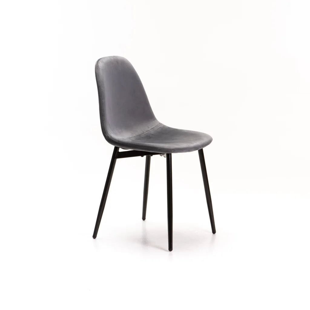 Vividitto - Sewela Velvet Dining Chair -Grey