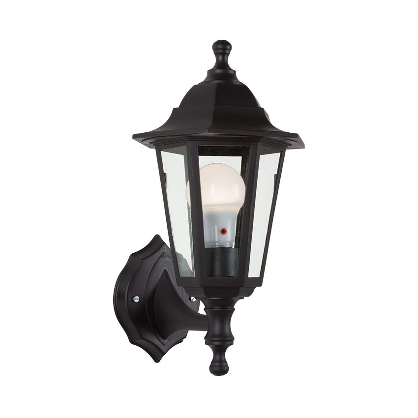 Plastic Lantern 6 Panel Up & Down Facing Black