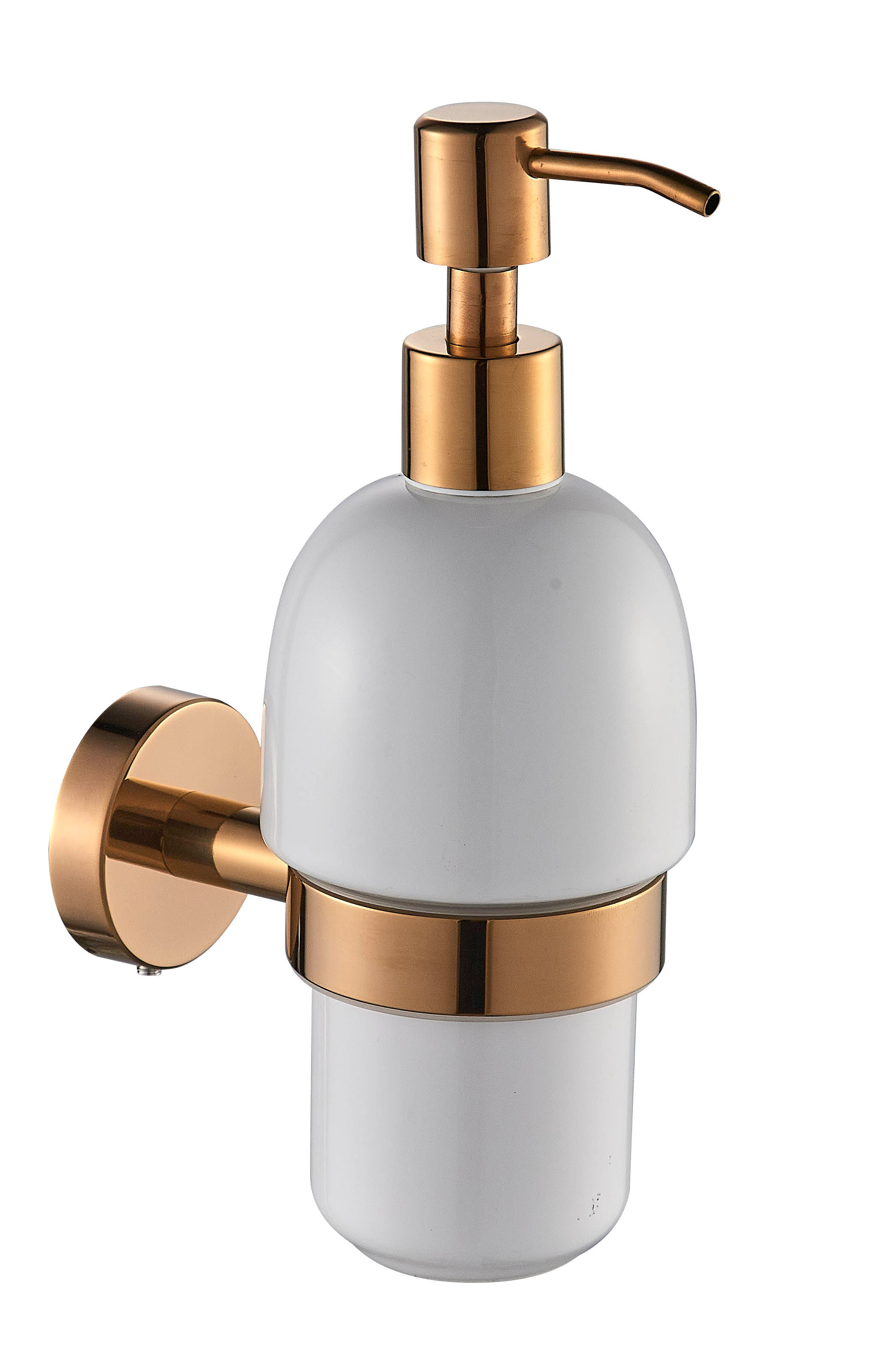 MILAN ROSE GOLD SOAP DISPENSER - CERAMIC BOTTLE