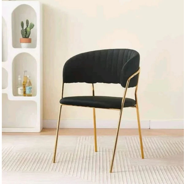 Velora Modern Velvet & Gold Dining Chair