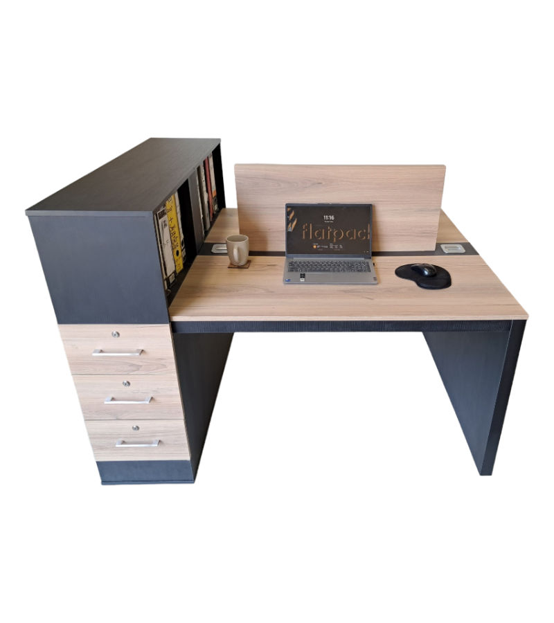 Kingston Double Workstation - Sahara & Ebony