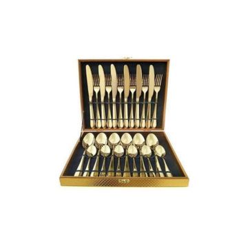 Gold Cutlery Set 24 piece