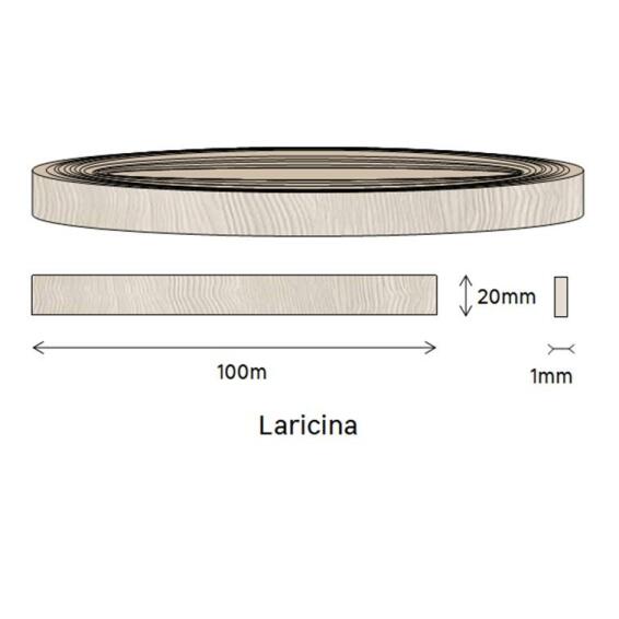 Edging PVC Roll Laricina-1mm thick-w20mmxl100m