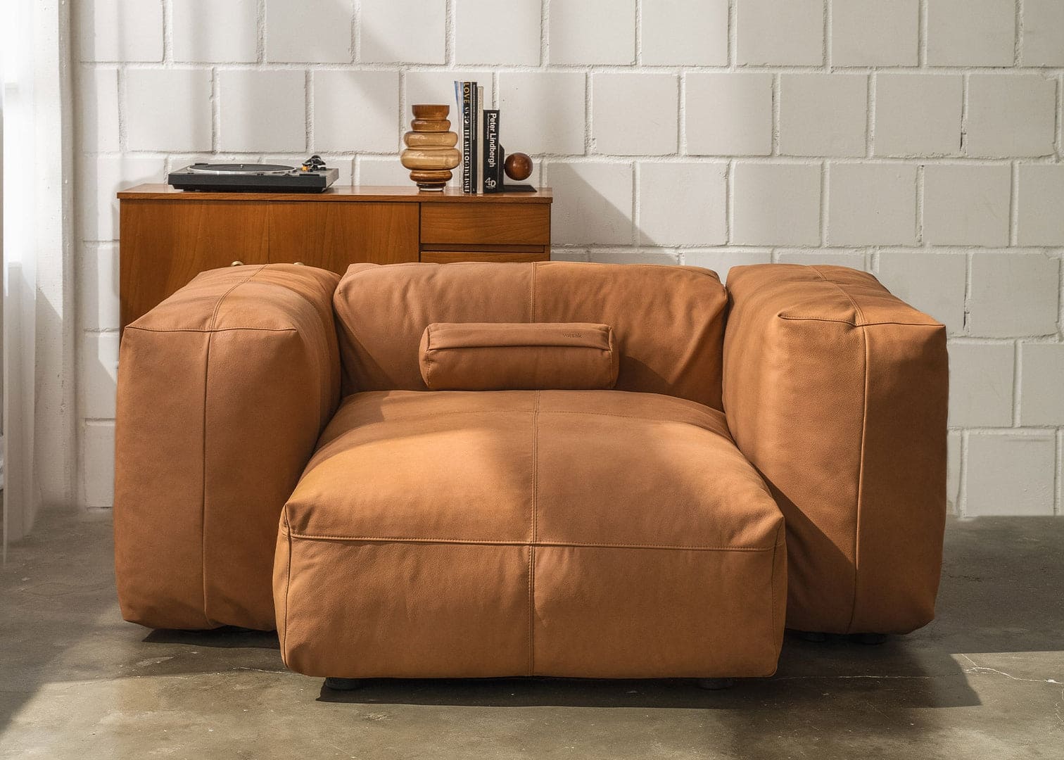 Figure It Out Furniture Leather U-Shape L Sofa Modular Canvas - Grey