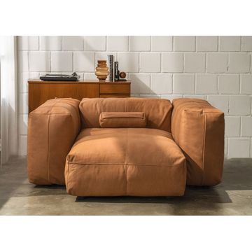 Figure It Out Furniture Leather U-Shape L Sofa Modular Canvas - Grey