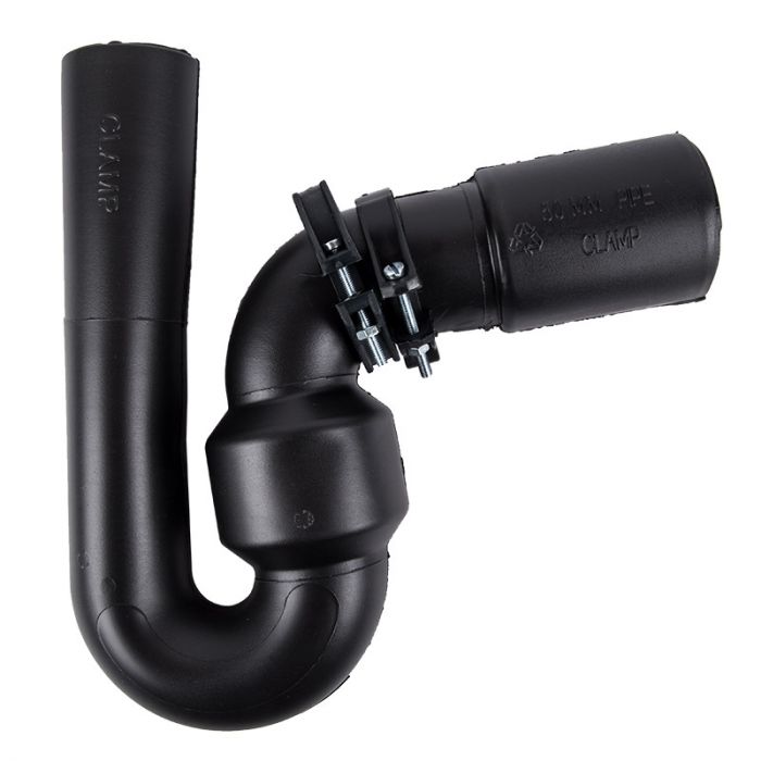 Plain Rubber Trap - Fitting - 32mm x 38mm - Black - Bulk Pack of 5