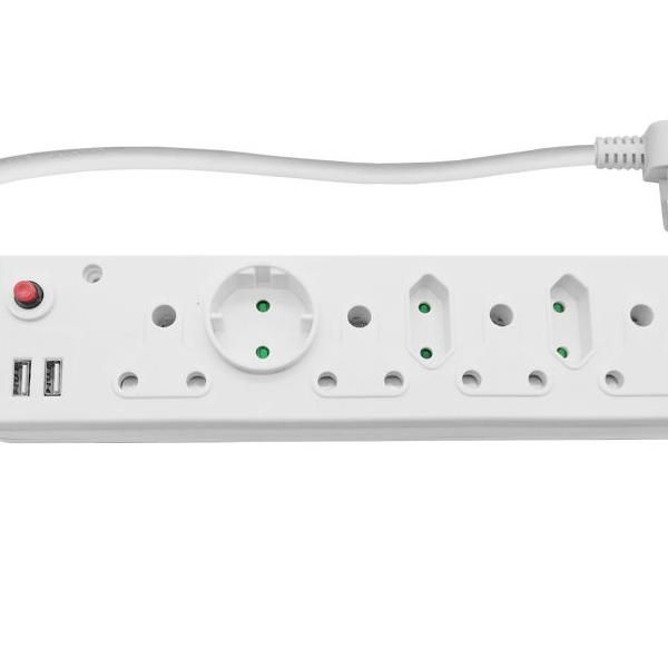 Locally Sourced Multi Plug 4X16A 4X5A 2Xusb 0.5M Cord