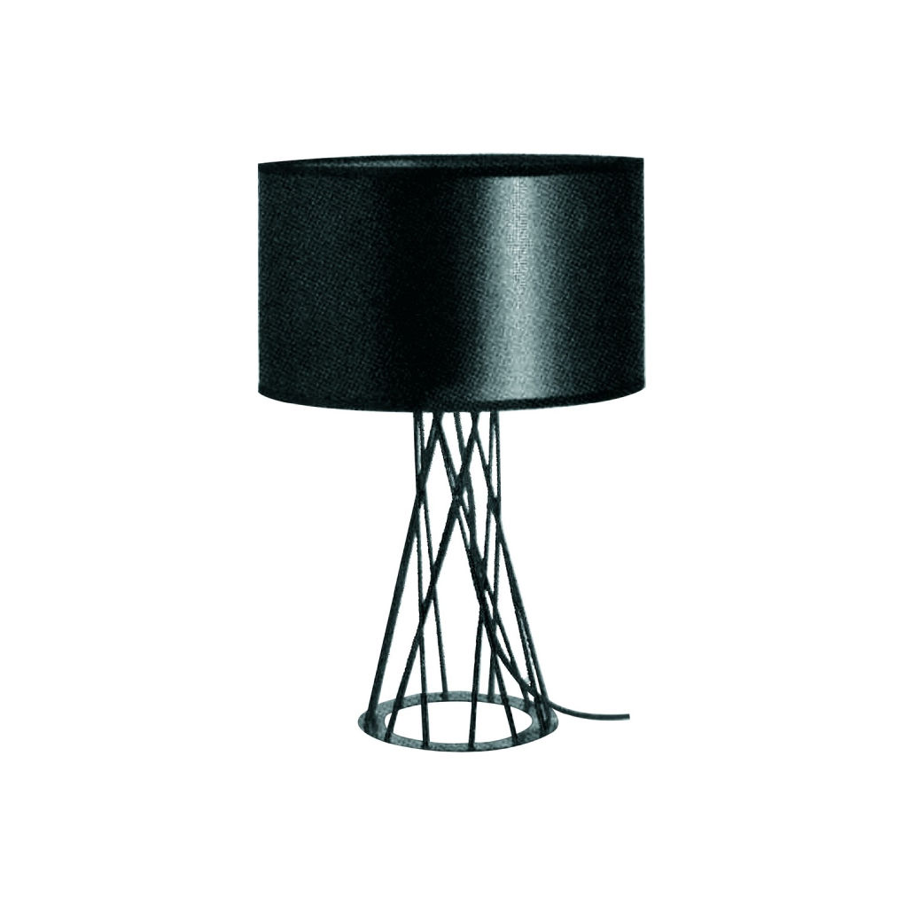 Scandinavian Table Light - Black Drum Shape