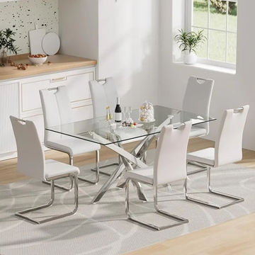 EFURN- Sophia dining set White