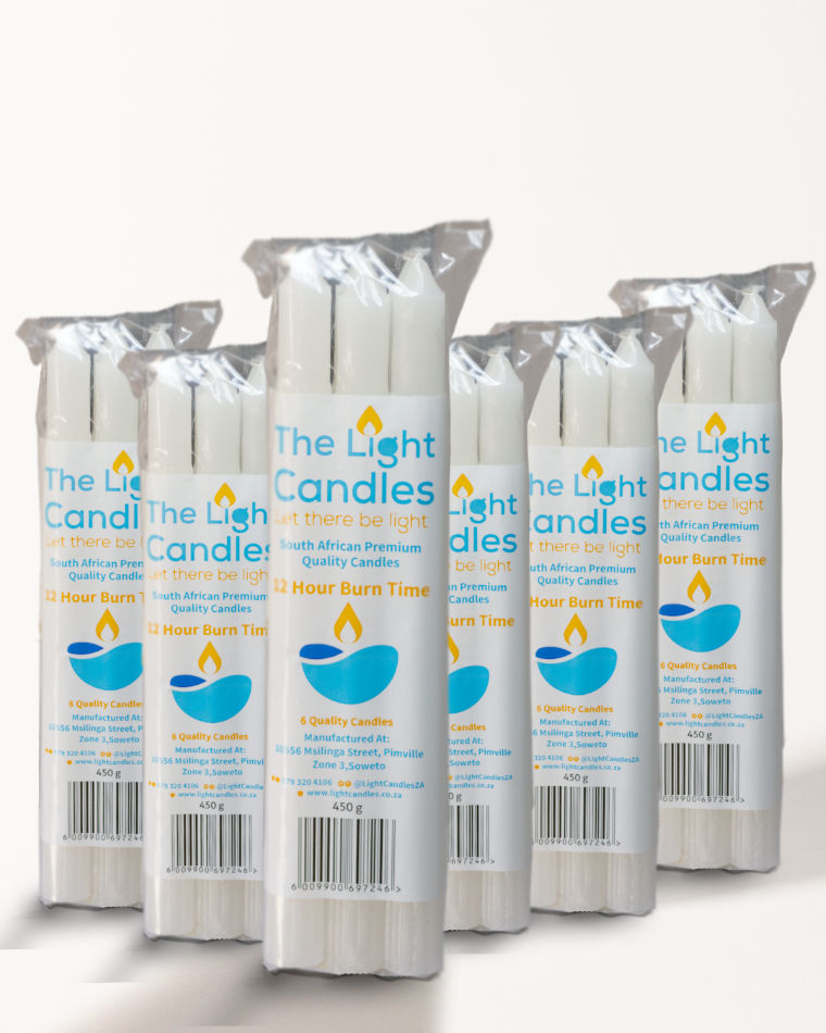 White Candles 6x6 packets