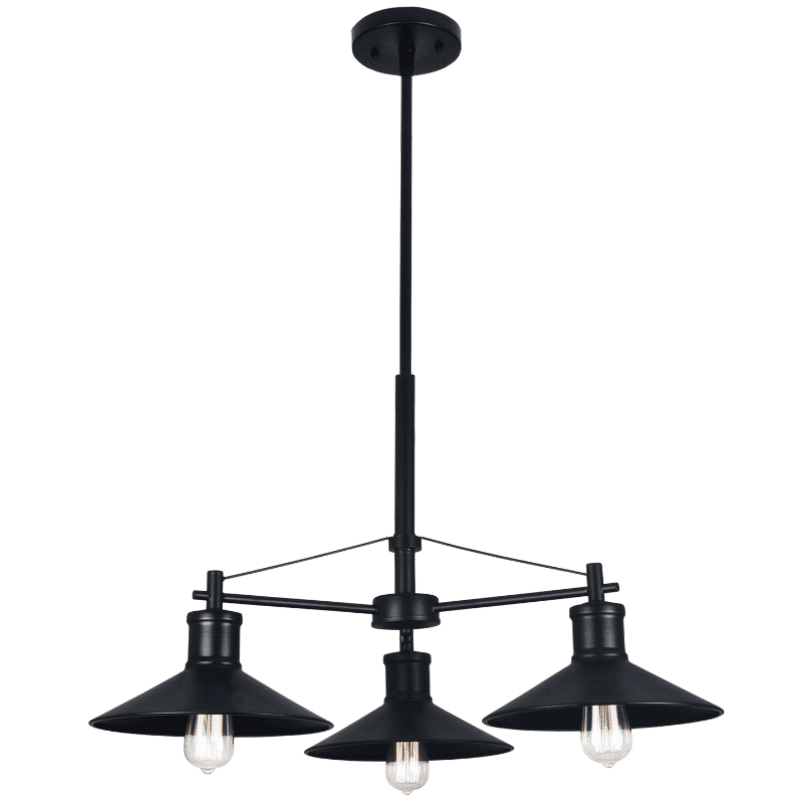 Metal Chandelier with Alabaster Glass