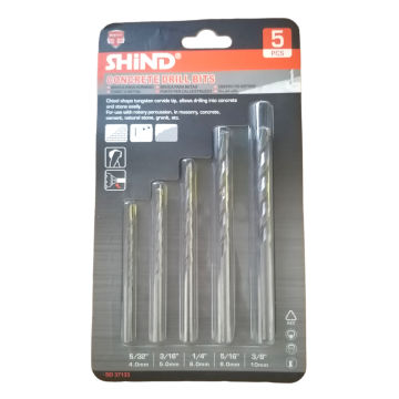 Shind Heavy Duty Concrete Hammer Drill Bits – 5-Piece Set for SDS Drills, Masonry & Stone Drilling