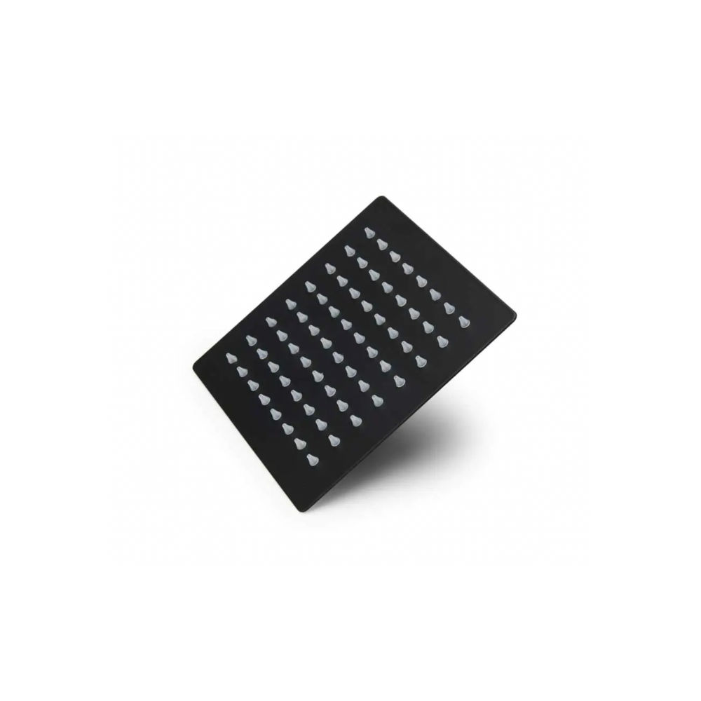 SHOWER ROSE, SQUARE, BLACK, 150MM