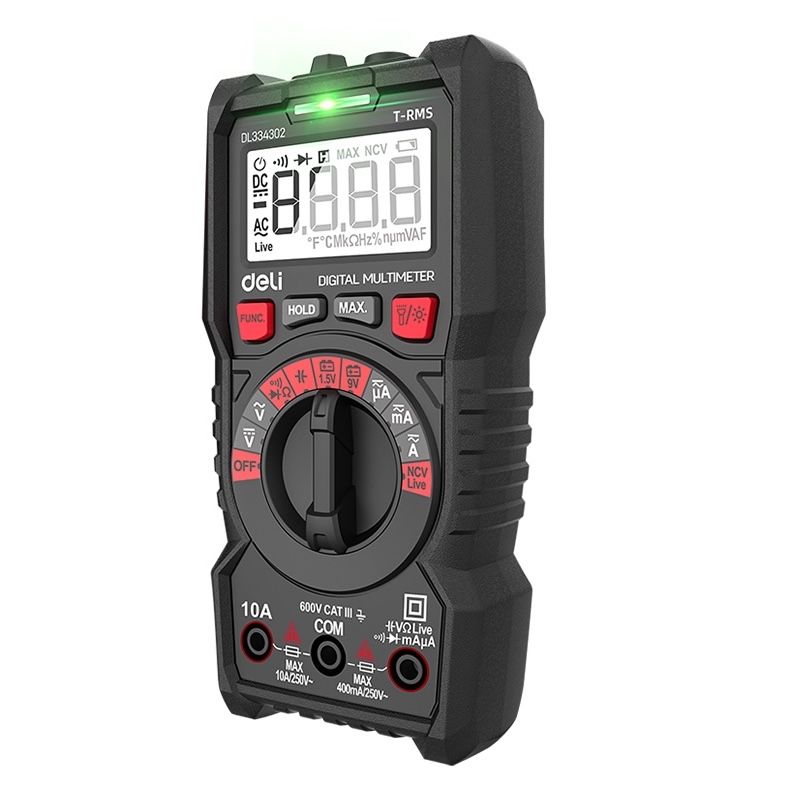 Deli Digital Multimeter 3 3/4 CAT III 600V