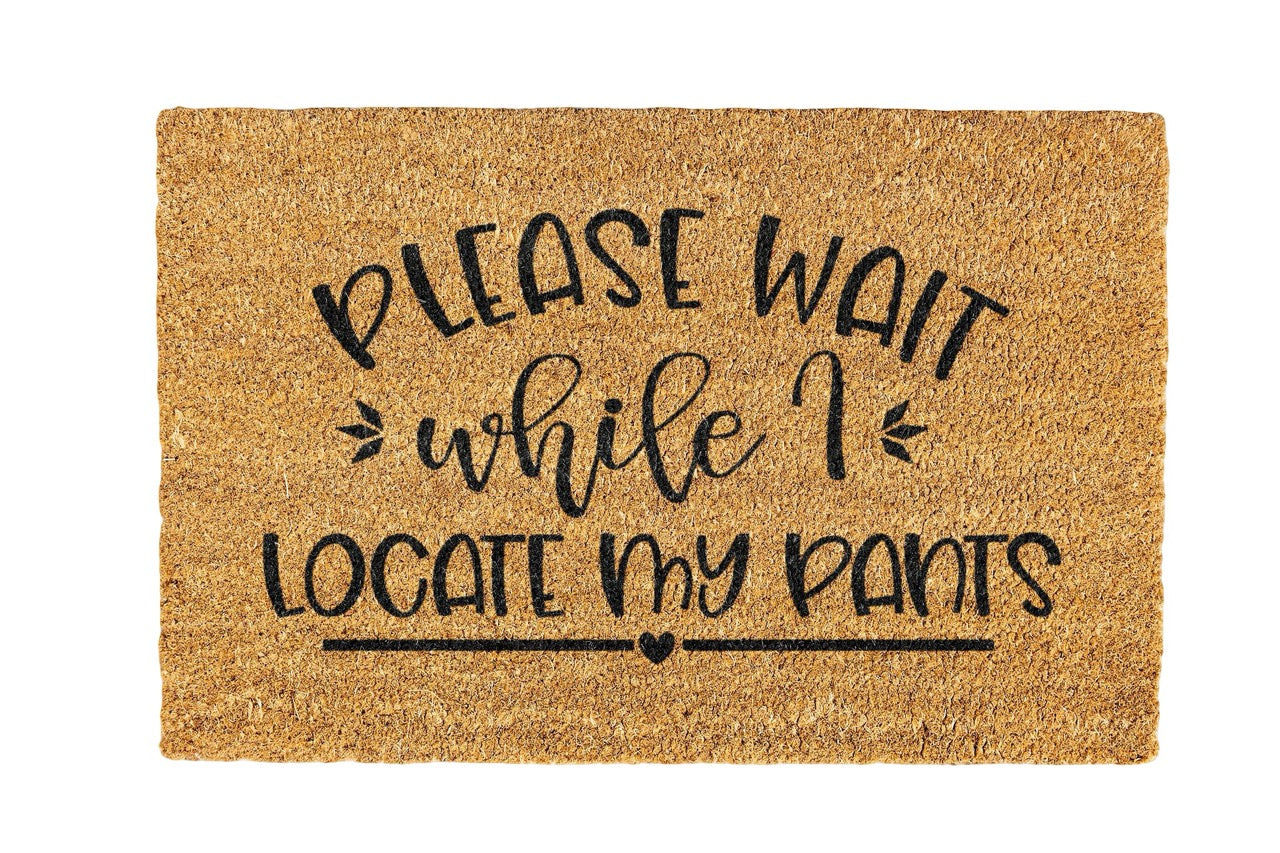 Please Wait Coir Doormat Design 700 x 400 mm