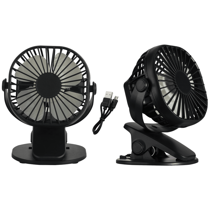 Portable Rechargeable 3 Speed Clip On/Table Fan with USB Cable Fan
