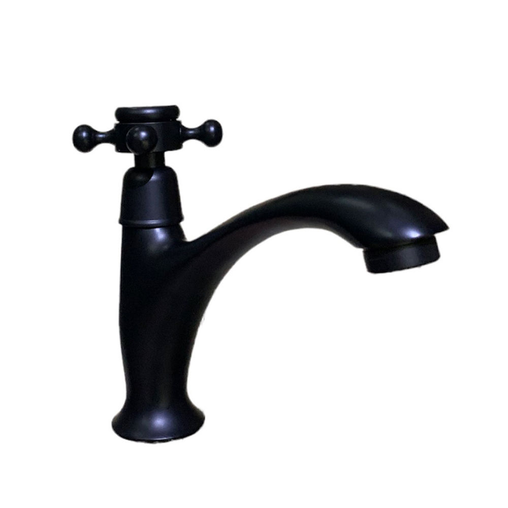 BTB017- Blackened brass deck mounted pillar tap