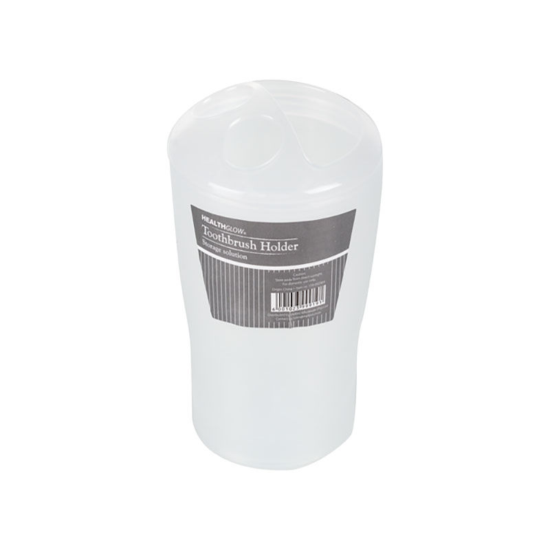 Toothbrush Holder - For 3 Brushes & Toothpaste - White - 6 Pack