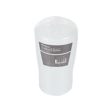 Toothbrush Holder - For 3 Brushes & Toothpaste - White - 6 Pack