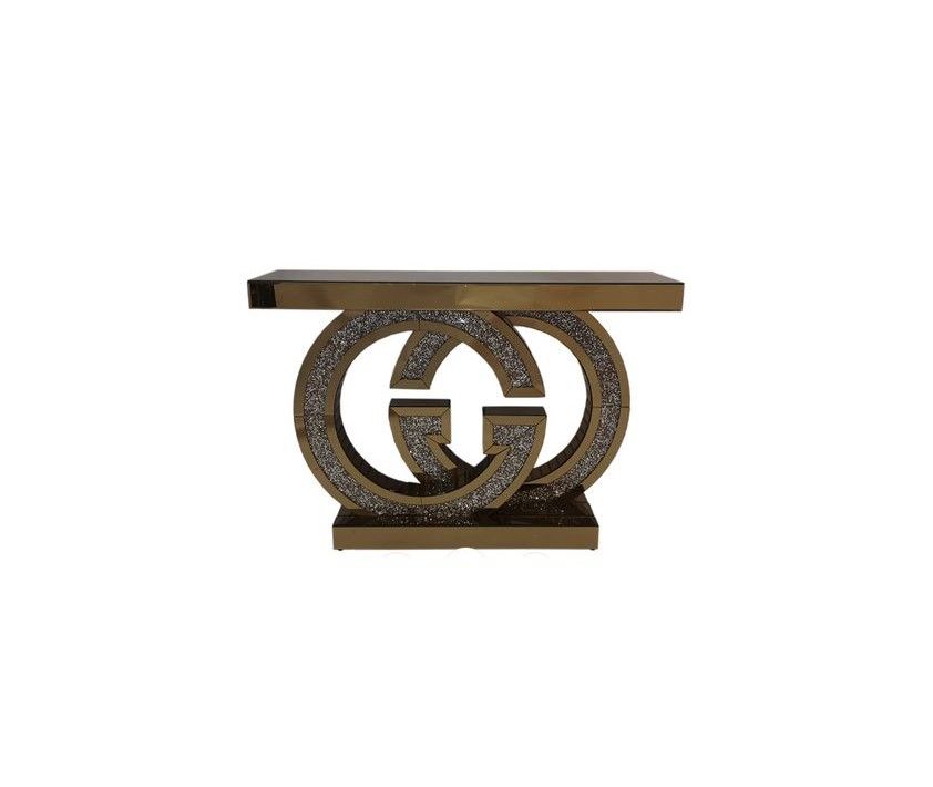 Mirrored Console Table - Rose Gold