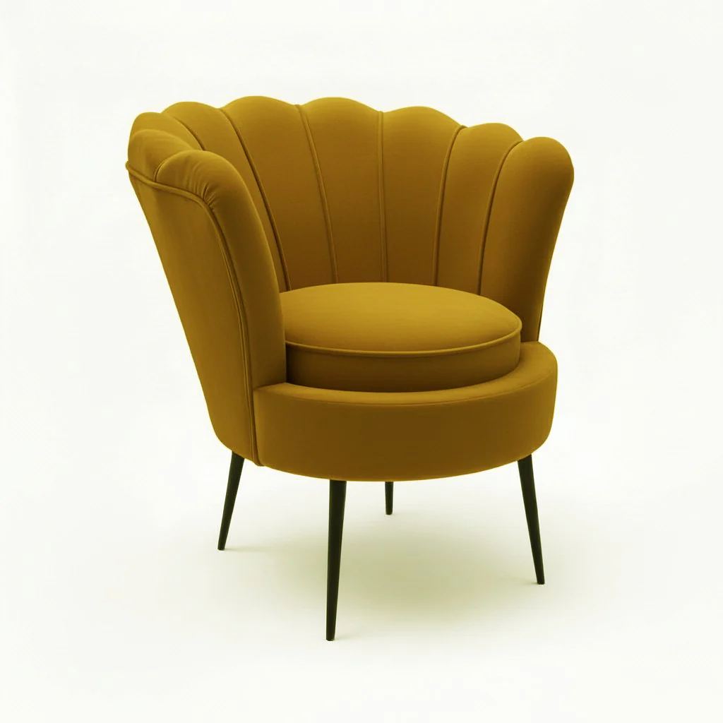 Nu Dekor - Daisy Velvet Occasional Chair - Mustard
