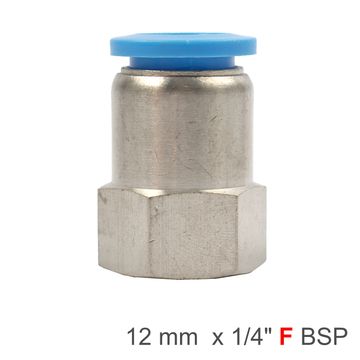 Aircraft Pu Hose Fitting Straight Stud 12mm-1/4 F
