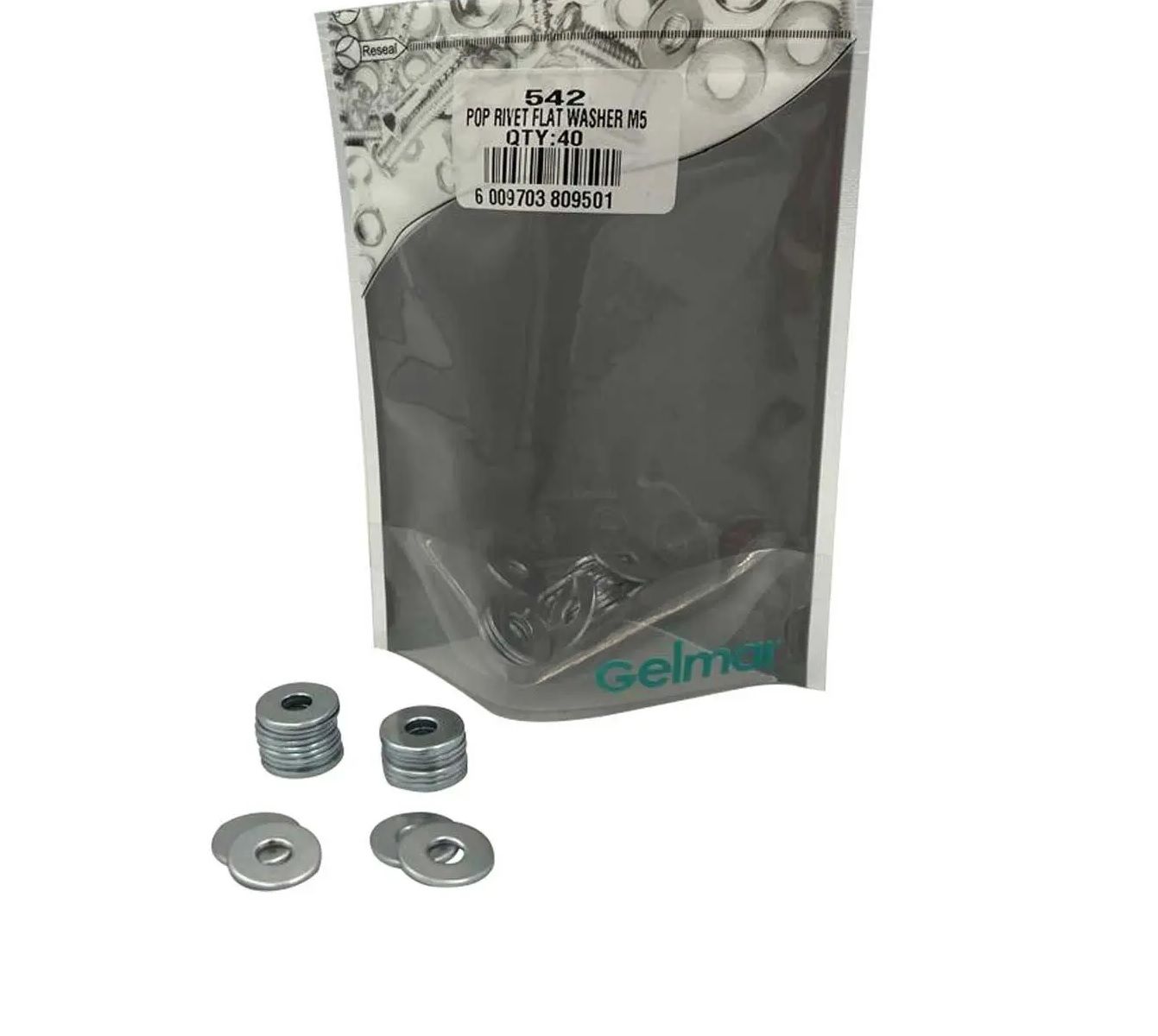 Flat pop Rivet Washers, M5 x 12mm, 40 Pieces (4 pack) BY WOODLY