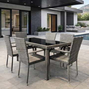 Prestige Home - Terry Grey 6 Seater Patio Dining Set