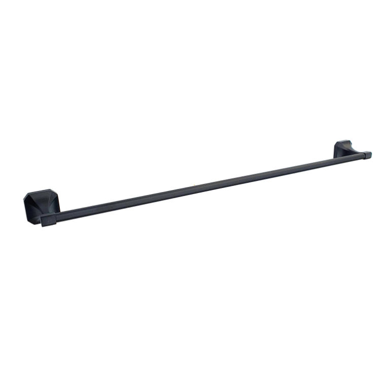 Kirk Aqua Coral Hand Towel Rail - Made From Zinc - Black - 60 cm