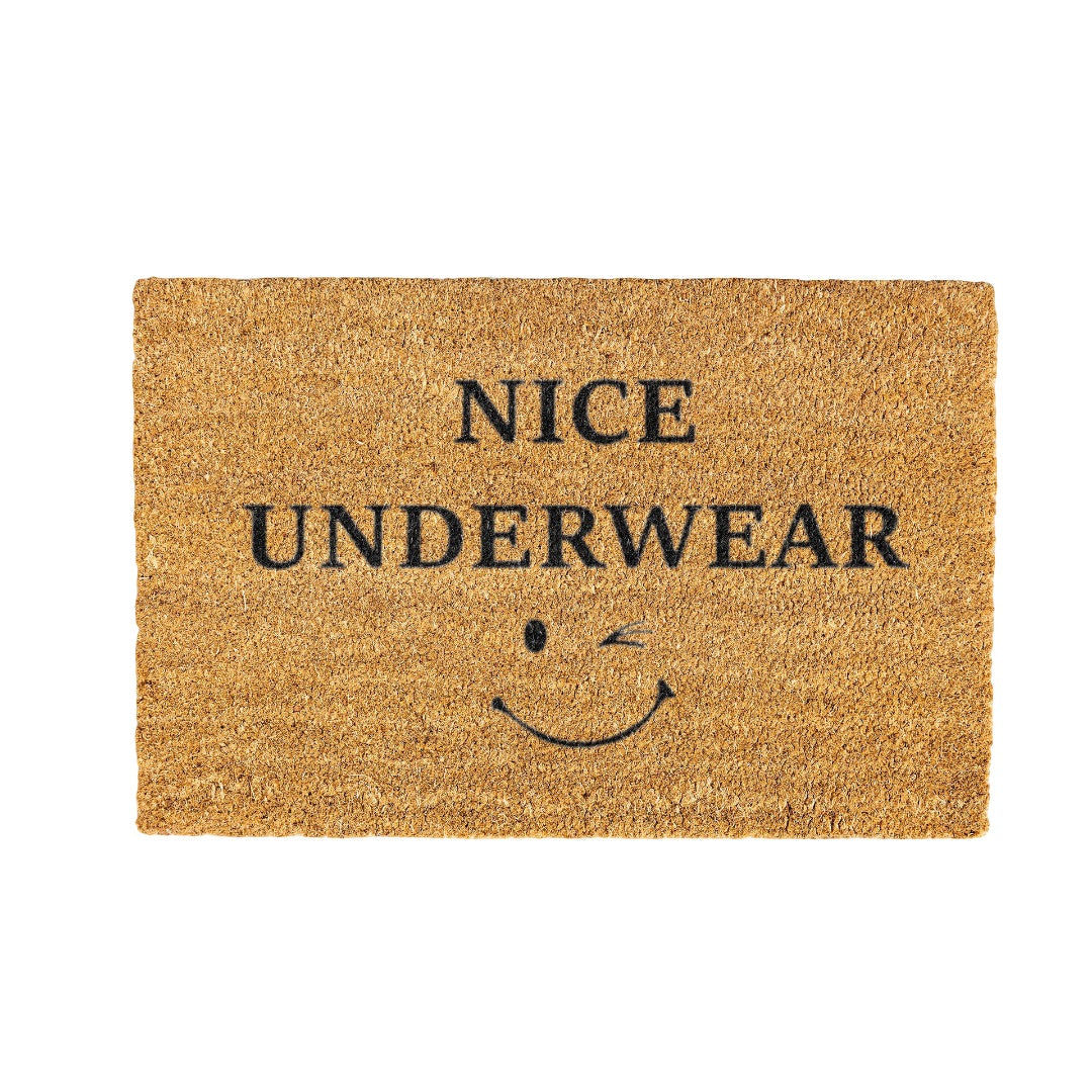 Nice Underwear Wink Coir Doormat Design 700 x 400 mm