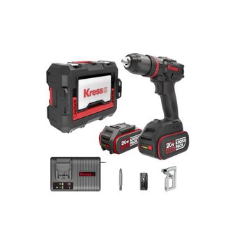 KRESS Hammer Drill BL 13mm 60Nm 20V Kit