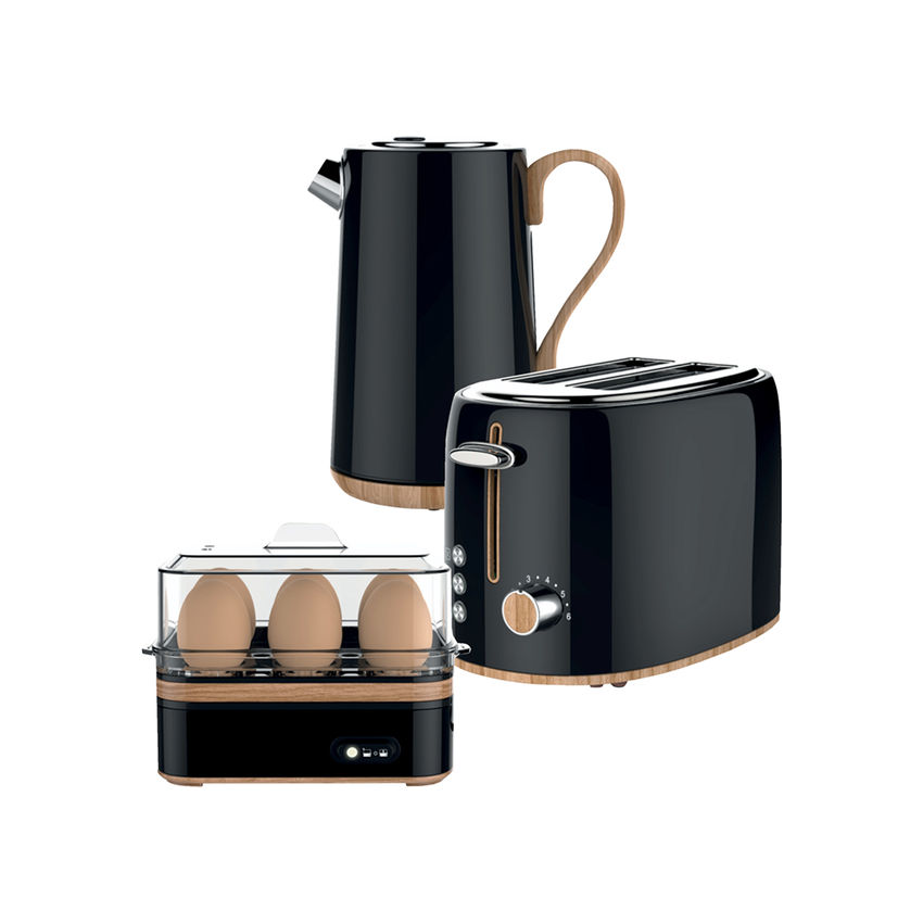 Swan Black Wooden Breakfast Pack-SWTP1BLK