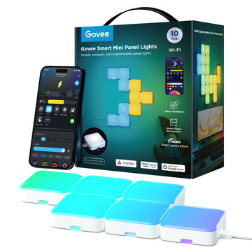 Govee Smart Mini Panel Lights (10 pack) - Customisable RGBIC Wall Light System