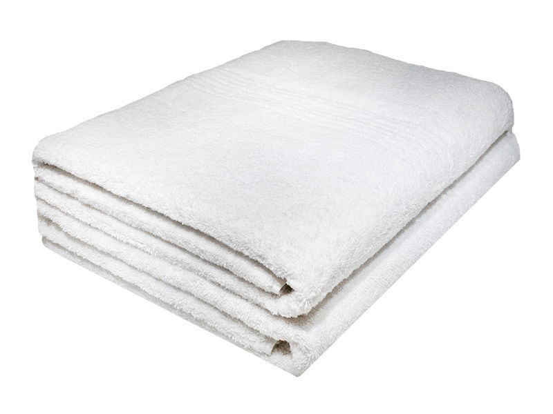 Bunty's Hotel Collection 600GSM 90x160cms Bath Sheets - 02 Pc Pack - Optical White