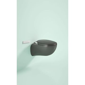 Aura-Sleek Smart Wall-Hung Commode- Black