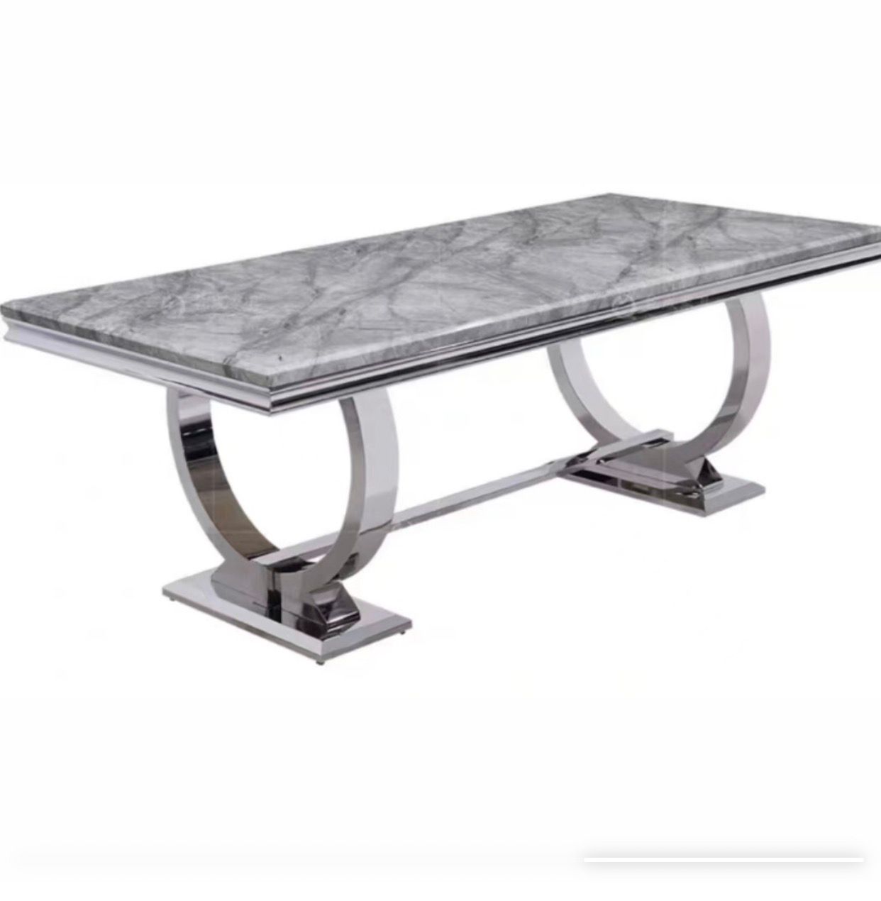 EFURN- Imperial Arc Dining Table Silver