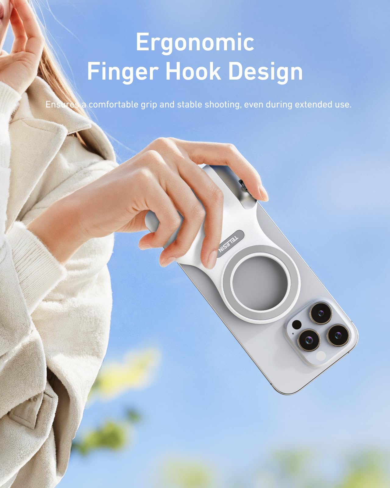 Fun Shot Magnetic Camera Phone Grip Holder - TELESIN